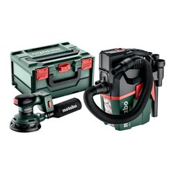 Metabo Set Akku-Exzenterschleifer SXA 18 LTX 125 + Akku-Sauger AS 18 L PC Compact