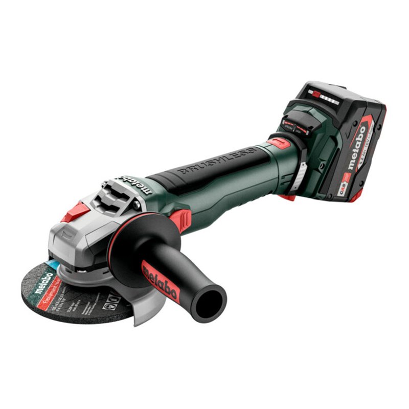 Metabo Akku-Winkelschleifer WB 18 LT BL 11-125 Quick metaBOX 165 L 18V 2x5.2Ah Li-Power + ASC 55