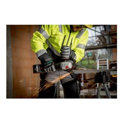 Metabo Akku-Winkelschleifer WVB 18 LT BL 11-125 Quick mit Bremse, Drehzahlregelung, Schnellspannmutter, drehbarem Akkupack Karto