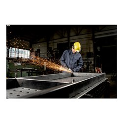 Metabo Akku-Winkelschleifer WVB 18 LT BL 11-125 Quick mit Bremse, Drehzahlregelung, Schnellspannmutter, drehbarem Akkupack Karto