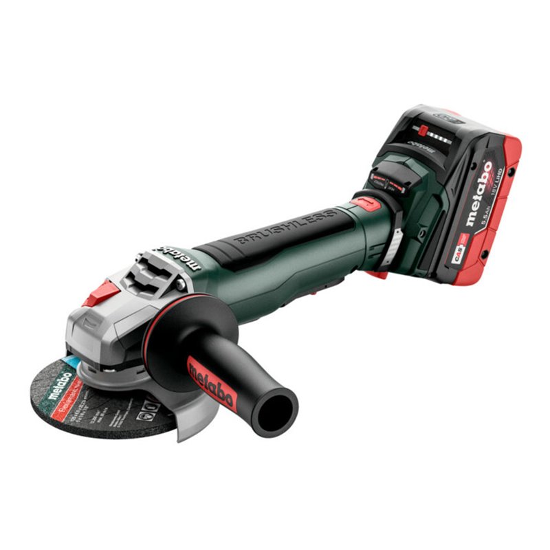 Metabo Akku-Winkelschleifer WPB 18 LT BL 11-125 Quick metaBOX 165 L 18V 2x5.5Ah LiHD + ASC 145