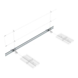 Munk Fußleiste für Ausstiegsgeländer seitlich 3000 mm mit Ballast