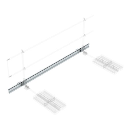 Munk Fußleiste für Ausstiegsgeländer seitlich 3000 mm mit Ballast