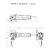 Metabo Winkelschleifer WEPBA 19-150 Q DS M-Brush mit Bremse, Schnellspannmutter Karton