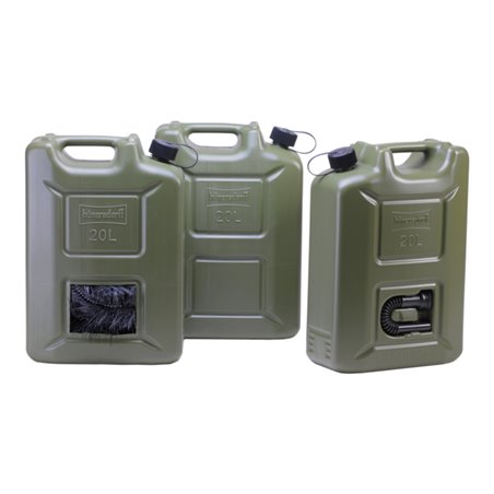 Hünersdorff Kraftstoff-Kanister PROFI EXPLO-SAFE 20L oliv,UN-Zulassung,HDPE,schwarzes Zubehör