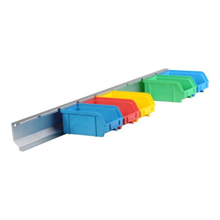 Hünersdorff Metall-Wandschiene, glanzverzinkt für 9 Sichtboxen PS, Gr. 2, L  950 mm