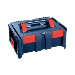 Hünersdorff BoxOnBox M Werkzeugkoffer aus ABS dunkelblau/rot, Innenmaße 300x400x150 mm