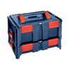 Hünersdorff BoxOnBox S Werkzeugkoffer aus ABS dunkelblau/rot, Innenmaße 300x400x80 mm