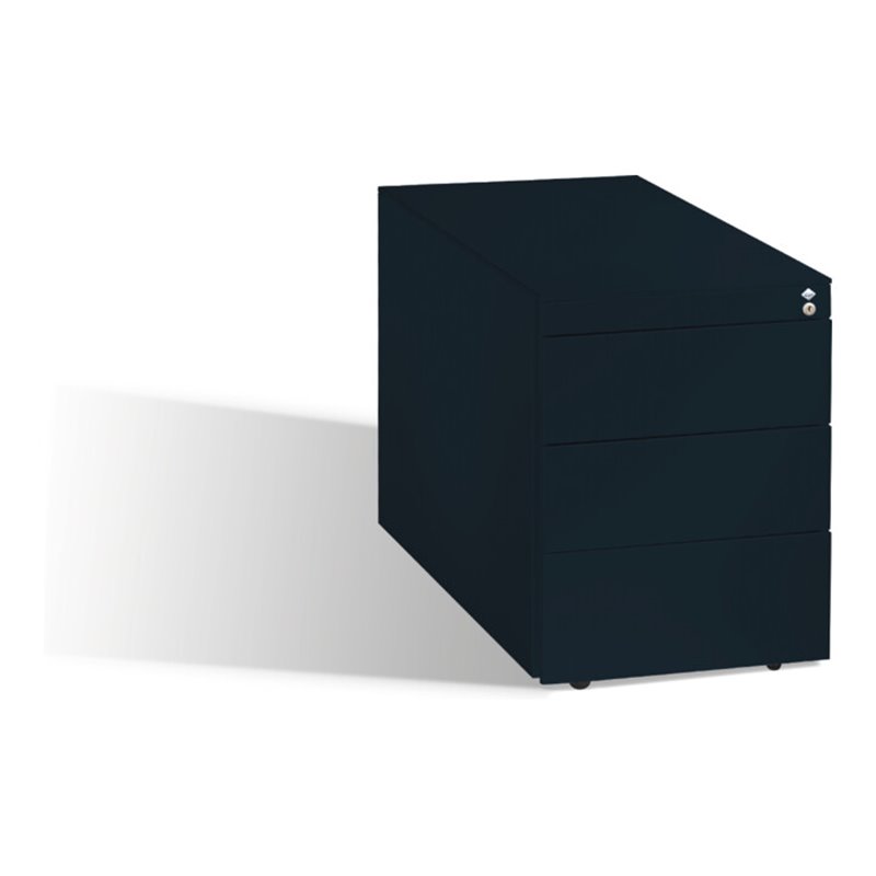 C+P Rollcontainer Asisto H570xB430xT800mm schwarzgrau, 37kg