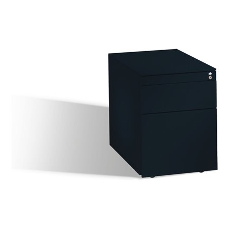 C+P Rollcontainer Asisto H570xB430xT600mm schwarzgrau, 42kg