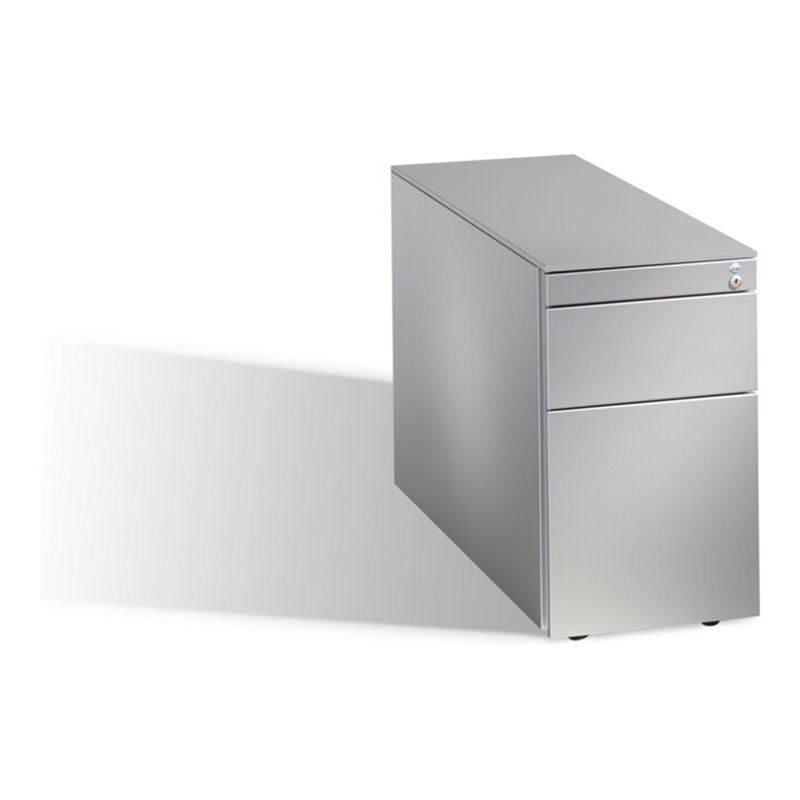 C+P Rollcontainer SmallAsisto H570xB330xT800mm weißaluminium, 33kg