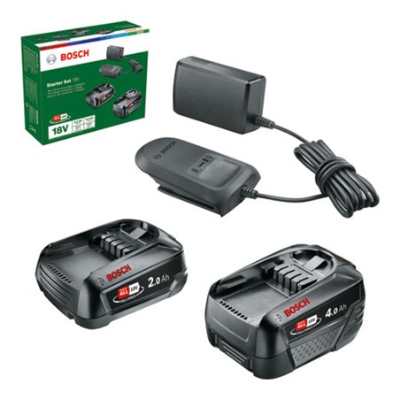 Bosch Systemzubehör 18 Volt Lithium-Ionen Starter-Set 18V (2.0 Ah + 4.0 Ah + AL 18V-20)