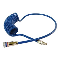 CEJN PU-Spiralschlauch 1/4 Zoll mit Sicherheits-Stahlkupplung eSafeDurchmesser 8x12 mm, nutzbare Schlauchlänge: 2 m