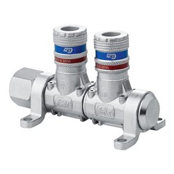 CEJN Multi-Link-System eSafe mit Sicherheits-Stahlkupplung, Anzahl Verteileranschlüsse: 2