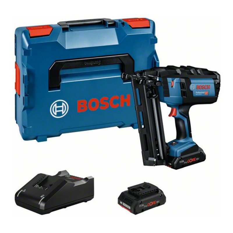 Bosch Akku-Nagler GNH 18V-64: 2x Akku ProCORE18V 4,0Ah, L-BOXX