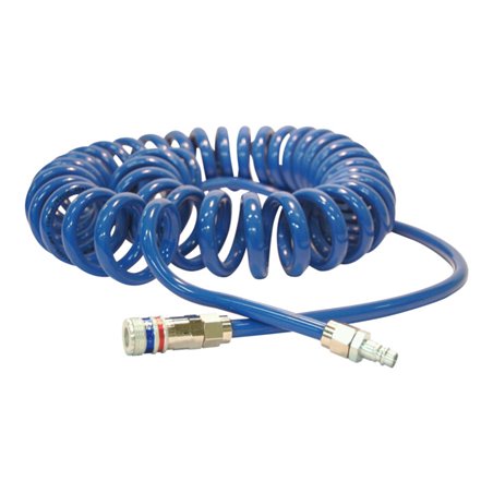 CEJN PU-Spiralschlauch 1/4 Zoll mit Sicherheits-Stahlkupplung eSafeDurchmesser 8x12 mm, nutzbare Schlauchlänge: 8 m