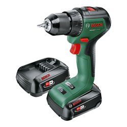 Bosch Akku-Zweigang-Bohrschrauber UniversalDrill 18V-60: 2 Akkupacks PBA 18V 2,0Ah W-B