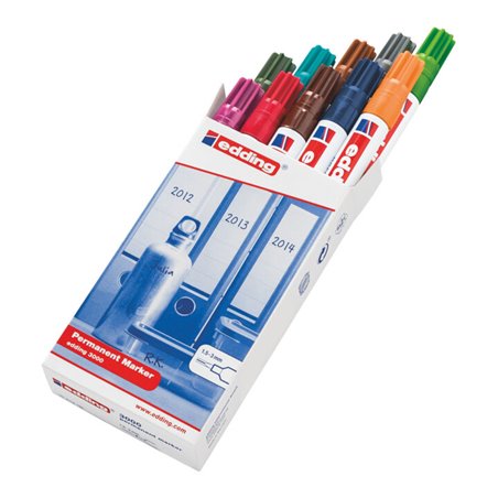 EDDING Permanentmarker Set edding 3000 10-teilig, Typ: SET
