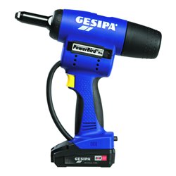 Gesipa Akku-Blindniet-Setzgerät PowerBird Pro Gold Edition mit 2 Li-Ion Akkus 18V - 2,0 Ah / Ladegerät in L-Boxx