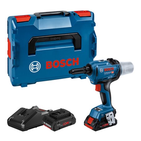 Bosch Akku-Nietpistole GRG 18V-16 C: 2 Akkus ProCORE18V 4,0Ah, L-BOXX