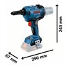 Bosch Akku-Nietpistole GRG 18V-16 C: 2 Akkus ProCORE18V 4,0Ah, L-BOXX