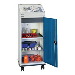 Werkzeugschrankset m.Pultaufsatz H1310xB500xT500mm lichtgrau/enzianblau