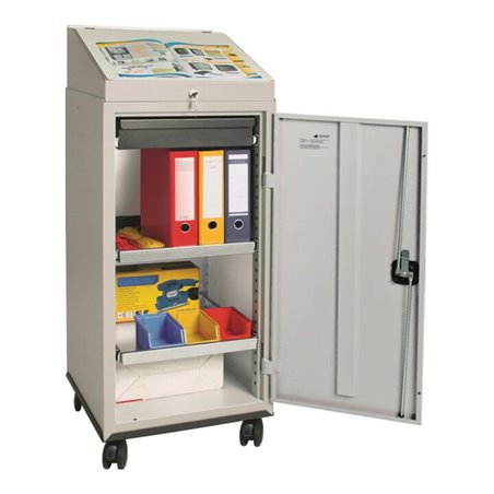 Werkzeugschrankset m.Pultaufsatz H1310xB500xT500mm lichtgrau/lichtgrau