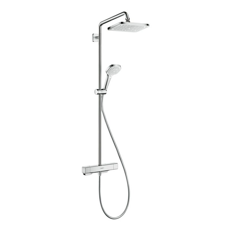 hansgrohe Showerpipe Croma E 280x170mm, mit Thermostat, 1jet, chrom