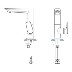 IDS Waschtischarmatur TESI mit hohem schwenkbarem Auslauf chrom
