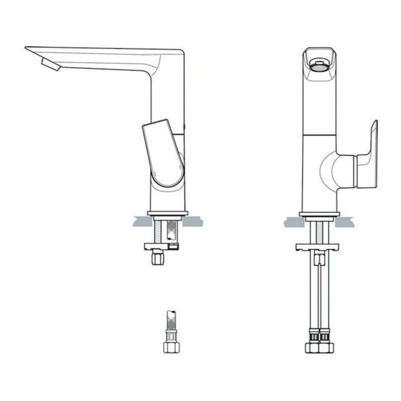 IDS Waschtischarmatur TESI mit hohem schwenkbarem Auslauf chrom