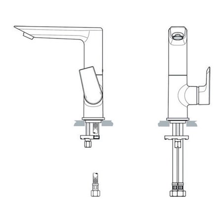 IDS Waschtischarmatur TESI mit hohem schwenkbarem Auslauf chrom