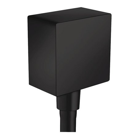 hansgrohe Wandanschluss Fixfit Square mit Rückflussverhinderer, mattschwarz