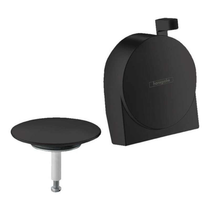 hansgrohe Fertigmontageset Exafill S Wanneneinlauf, Ab-/Überlaufgarnitur, matt-sw