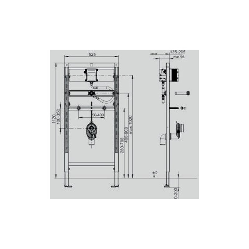 Sanit Urinalelement INEO 1120x525mm