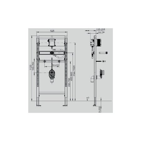 Sanit Urinalelement INEO 1120x525mm