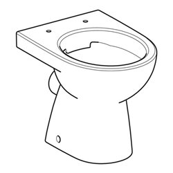 Geberit Stand-WC, Tiefspüler Renova Ab. hor, teilgeschl. F., rimfr., manhatt