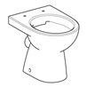 Geberit Stand-WC, Tiefspüler Renova Ab. hor, teilgeschl. F., rimfr., manhatt