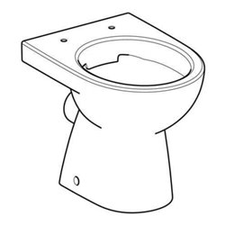 Geberit Stand-WC, Tiefspüler Renova Ab. hor, teilgeschl. F., rimfr., manhatt