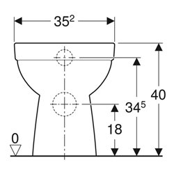 Geberit Stand-WC, Tiefspüler Renova Ab. hor, teilgeschl. F., rimfr., manhatt