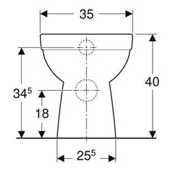 Geberit Stand-WC, Tiefspüler Renova Ab. hor, teilgeschl. F., rimfr., manhatt