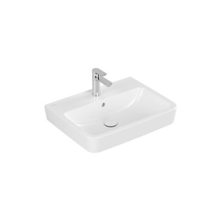 V&B Waschtisch O.NOVO 60x46cm, eck, m HL, mit Überlauf, weiß