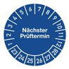 Mehrjahresprüfplakette D.20mm Nächster Prüftermin 2023-2028 Folie
