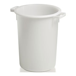 Kunststoffbehälter rd.50l HD-PE weiß D420xH540mm m.Außengriff CRAEMER