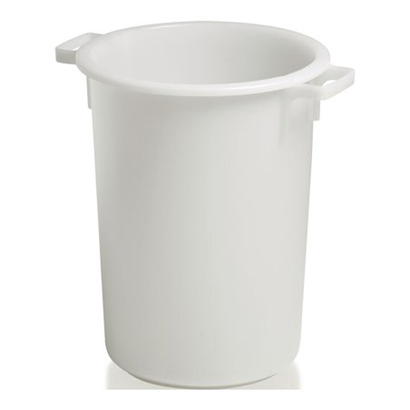 Kunststoffbehälter rd.50l HD-PE weiß D420xH540mm m.Außengriff CRAEMER