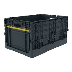 Klappbehälter L600xB400xH320mm Inh.63l dunkelgrau m.Deckel PP