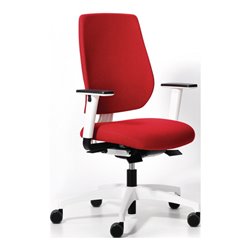 Bürodrehstuhl m.Synchrontechnik rot 390-510mm m.Armlehnen Trgf.110kg DAUPHIN