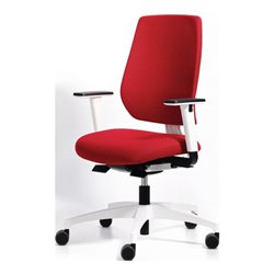 Bürodrehstuhl m.Synchrontechnik rot 390-510mm m.Armlehnen Trgf.110kg DAUPHIN