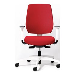 Bürodrehstuhl m.Synchrontechnik rot 390-510mm m.Armlehnen Trgf.110kg DAUPHIN