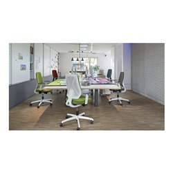 Bürodrehstuhl m.Synchrontechnik rot 390-510mm m.Armlehnen Trgf.110kg DAUPHIN