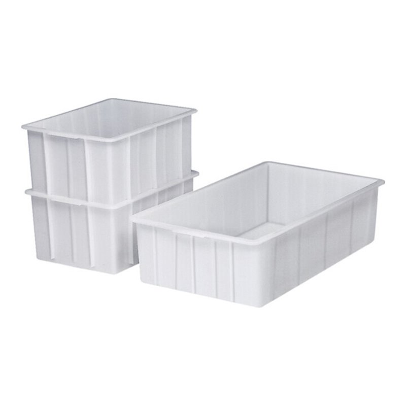 Kunststoffbehälter eck.55l ND-PE weiß L750xB445xH200mm o.Griffloch CRAEMER